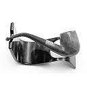 ​Real briar Bent Billiard Smoking Pipe Vintage France - 6 small
