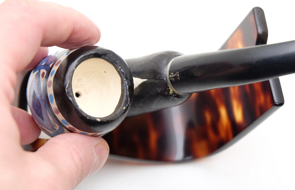 Nice Unsmoked French Ceramic Tobacco Smoking Pipe - 4