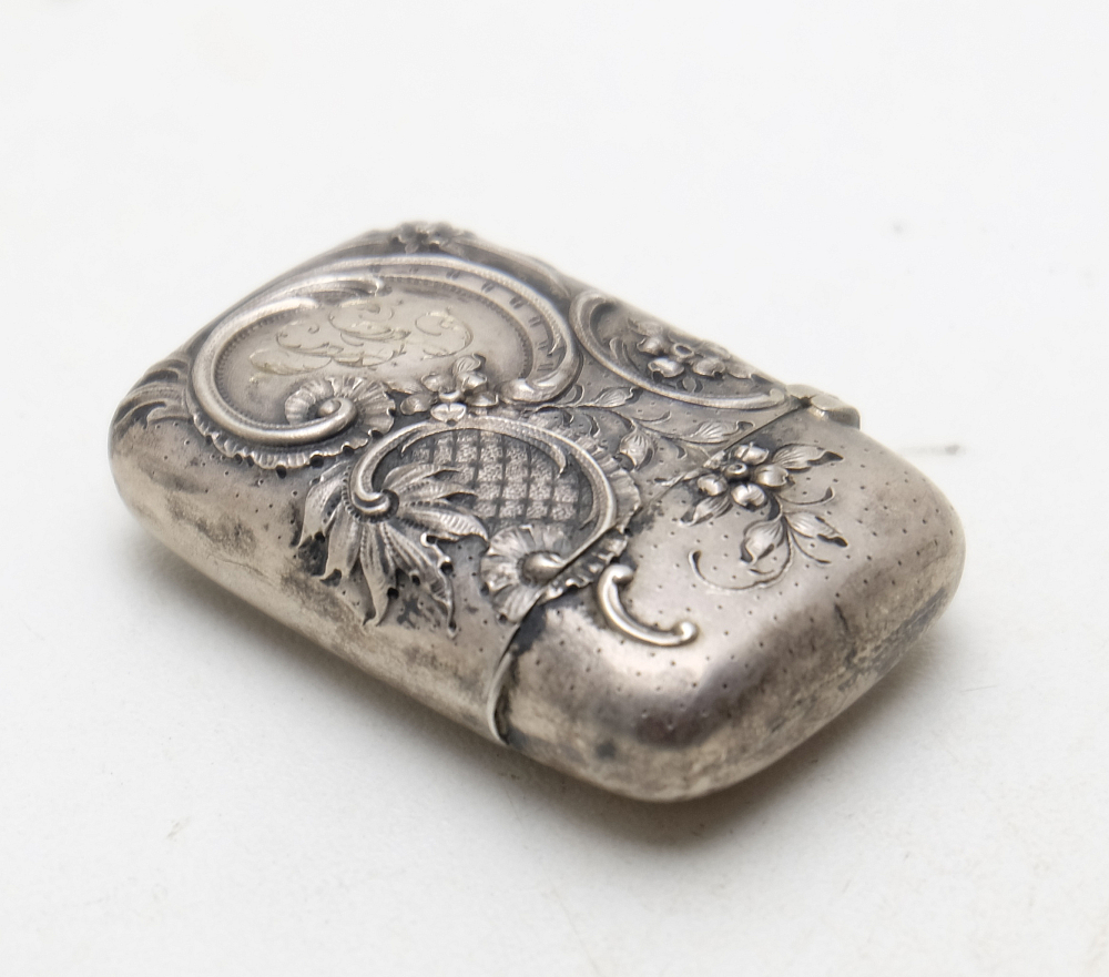 Solid Silver Antique French Matchbox Case Rare! - 5
