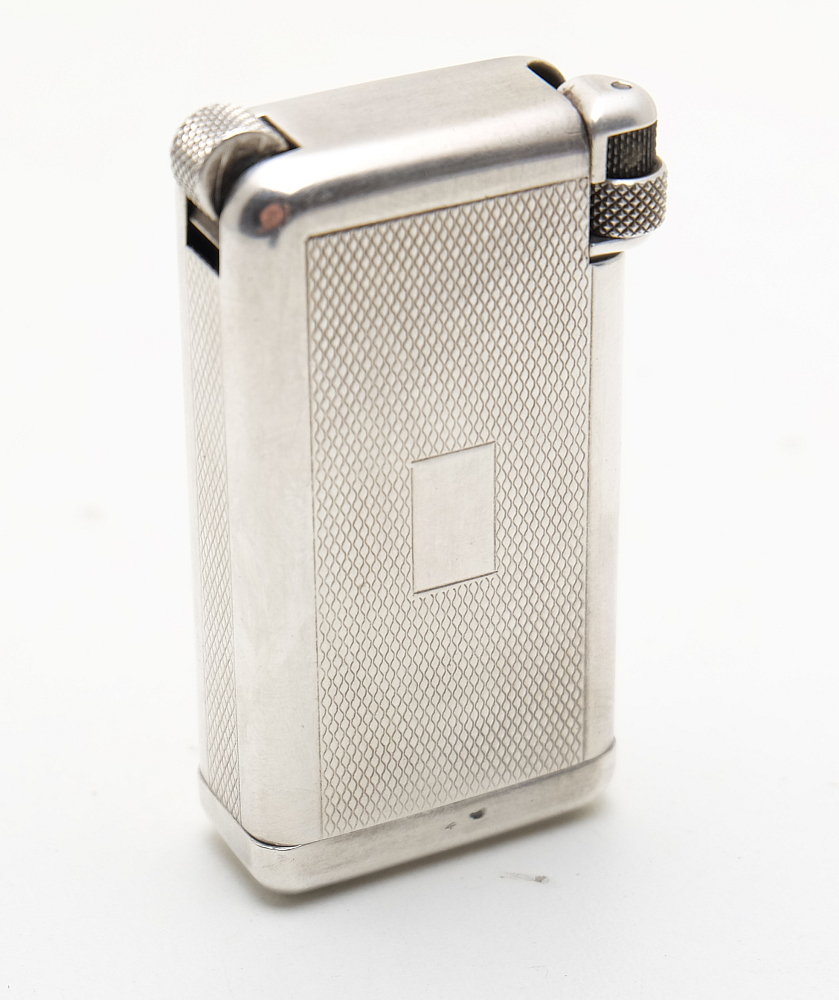 Flaminaire Quercia Grillon Gas Vintage Solid Silver Lighter 1950s Works! - 1