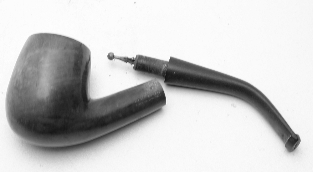 ​Real briar Bent Billiard Smoking Pipe Vintage France - 8