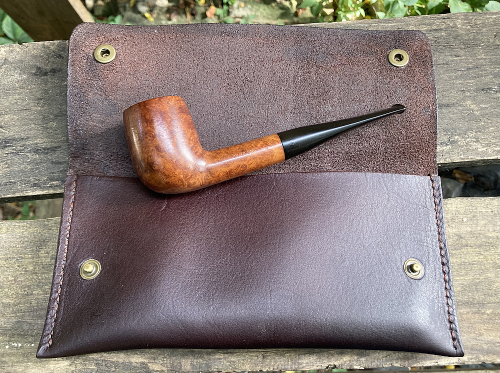 Handmade ​Vegetable-tanned Leather Case for Smoking Pipe - 4