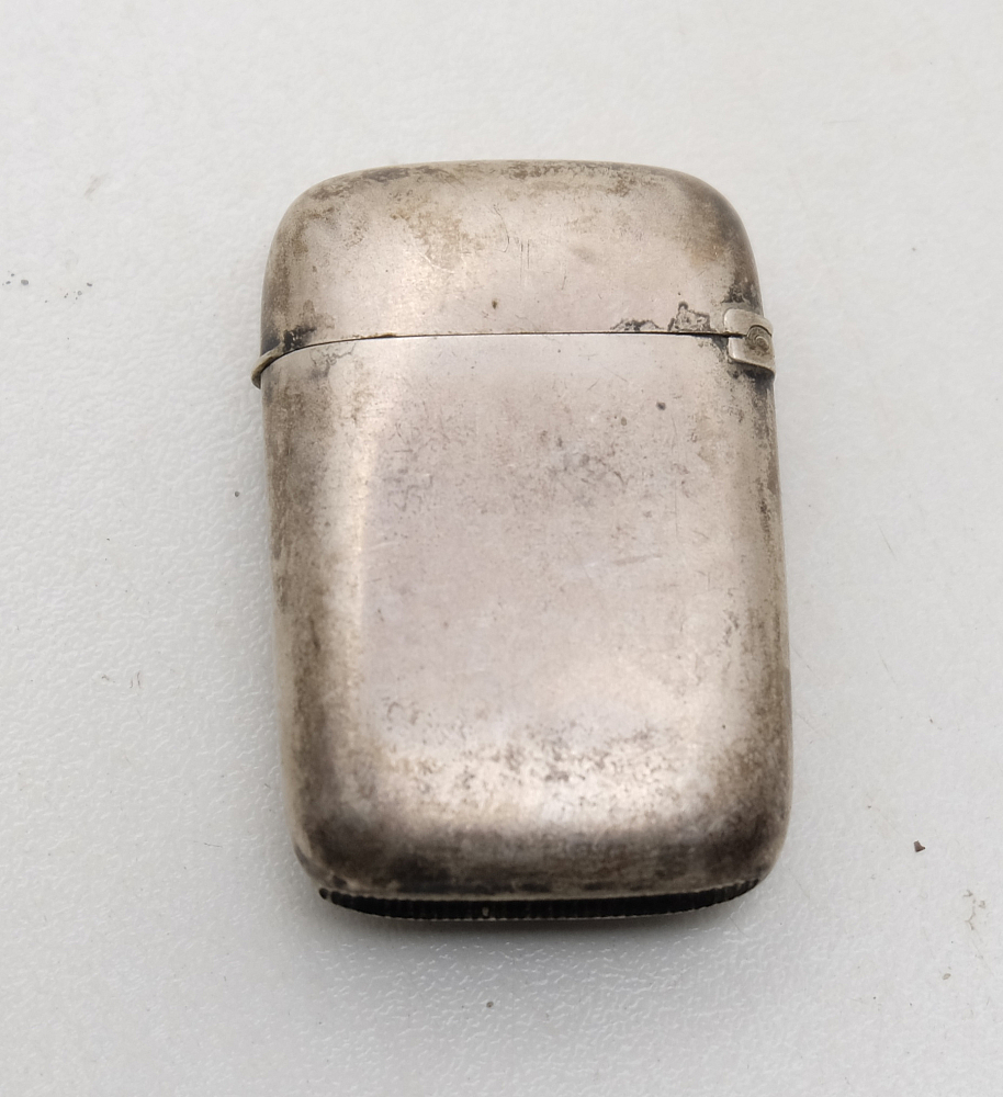 Solid Silver Antique French Matchbox Case Rare! - 3