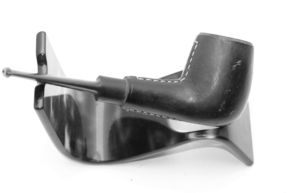 ​Billiard Vintage Tobacco Smoking Pipe Grenhill Leather Coated - 6