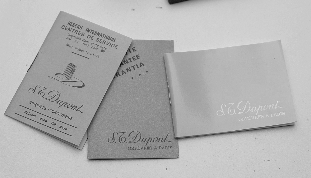 ​Dupont Line 1 Gas Lighter 20mk Gold Plated Works good! With box! Fully Serviced! - 9