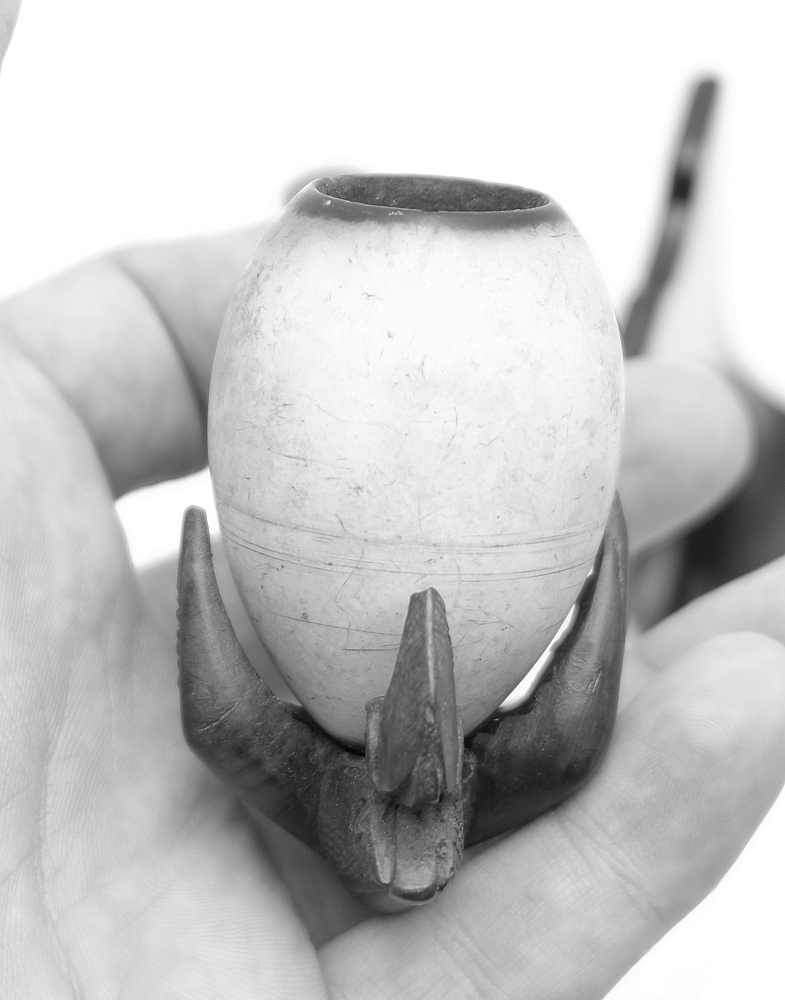 ​Antique Meerschaum Eagle Claw Tobacco Smoking Pipe Amber Stem Rare! - 7