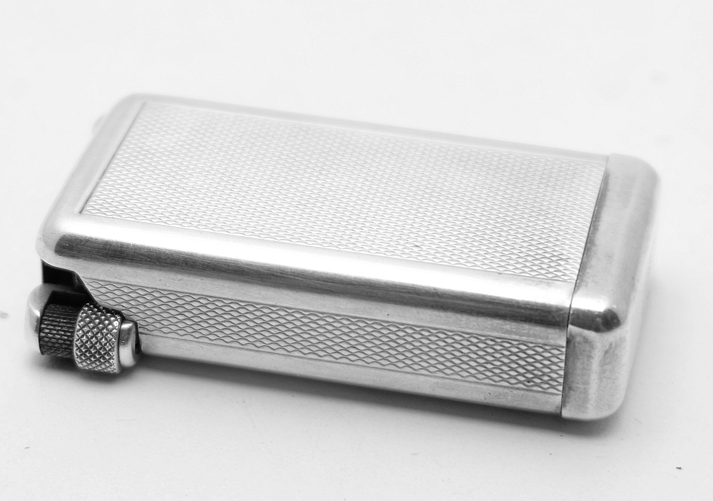 Flaminaire Quercia Grillon Gas Vintage Solid Silver Lighter 1950s Works! - 4