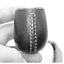 ​Billiard Vintage Tobacco Smoking Pipe Grenhill Leather Coated - 7 small