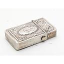 Silver 800 Automatic Petrol Lighter Germany 1900-1920S Works good! Rare! - 3 small