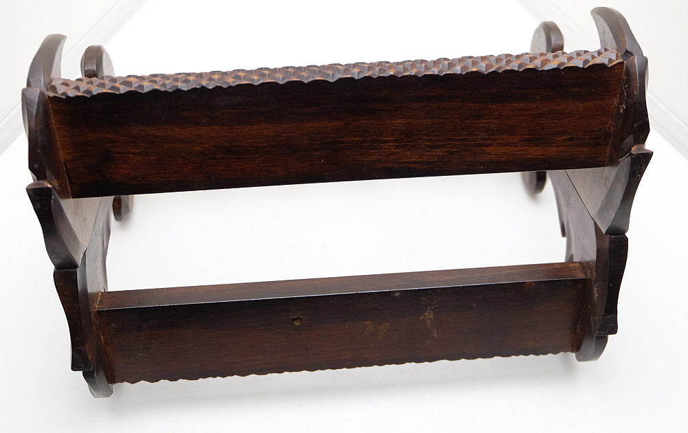 ​Unbranded Beautiful Wooden Pipe Stand for 10 Pipes Vintage! - 7