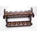 ​Unbranded Beautiful Wooden Pipe Stand for 10 Pipes Vintage! - 3 small
