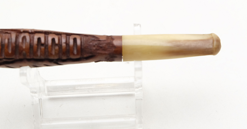 Carved French mouthpiece cigarette holder Briar+Horn - 7