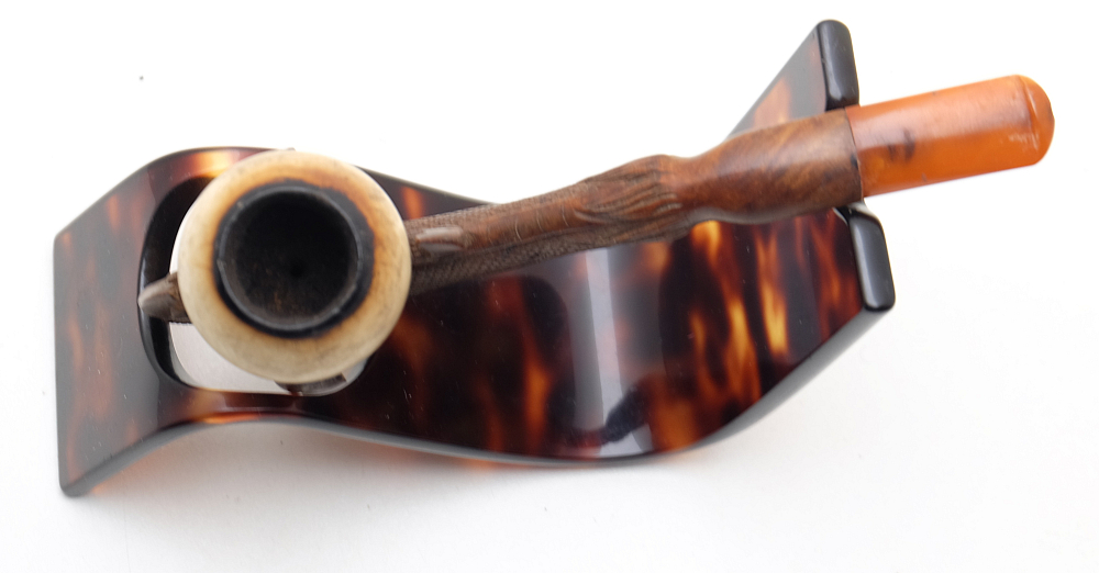 ​Antique Meerschaum Eagle Claw Tobacco Smoking Pipe Amber Stem Rare! - 3