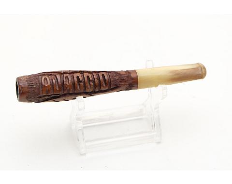 C​arved French mouthpiece cigarette holder Briar+Horn