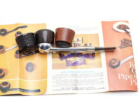 Unsmoked Falcon Made in England Vintage Tobacco Smoking Pipe + two bowls!