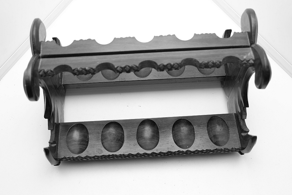 Unbranded Beautiful Wooden Pipe Stand for 10 Pipes Vintage! - 3