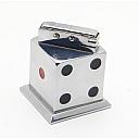 ​Unique Unbranded Automatic Table Petrol Lighter Dice 1950S France Works cool! - 4 small