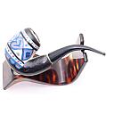 Nice Unsmoked French Ceramic Tobacco Smoking Pipe - 2 small