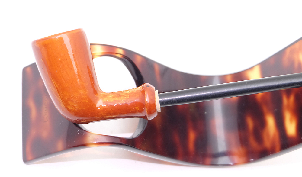 Nice Brown Unsmoked Ceramic French Vintage Tobacco Smoking Pipe - 2