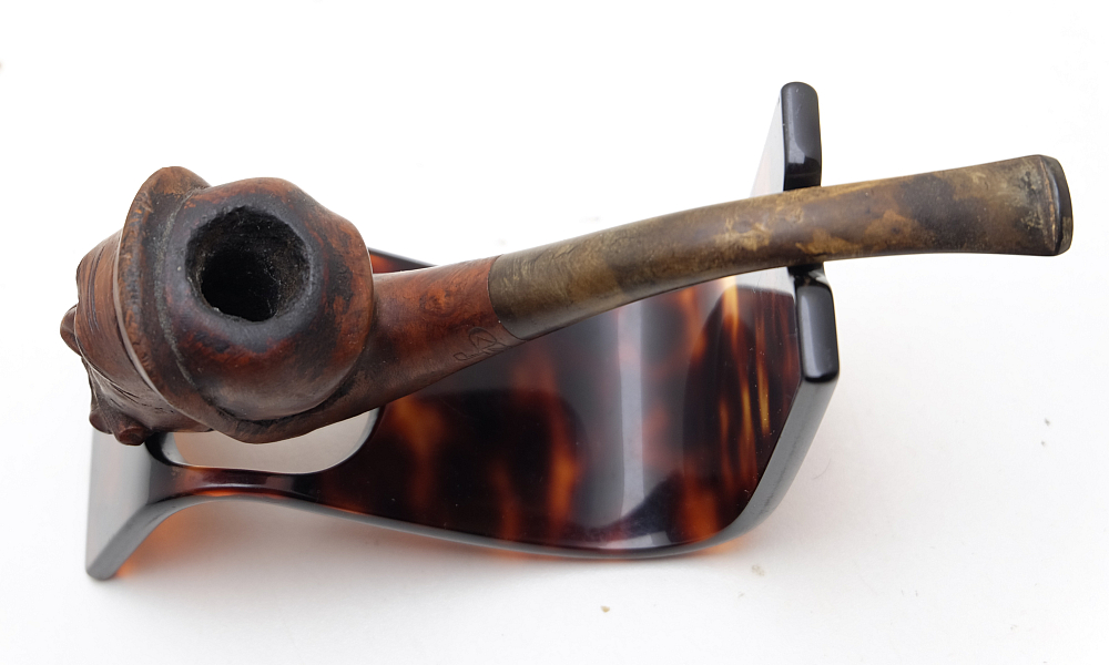 ​Pipe Smoker Head Vintage Smoking Tobacco Pipe France - 4