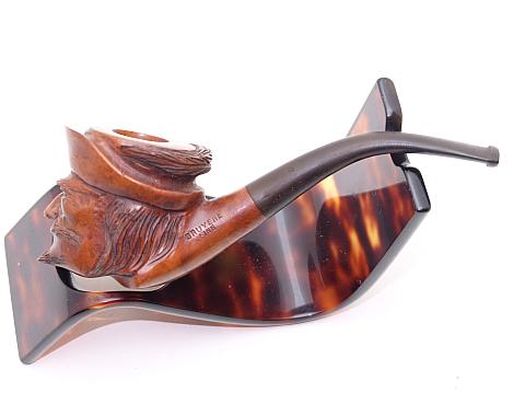 Men Head Bruyere Fine St.Claude Vintage Smoking Tobacco Pipe