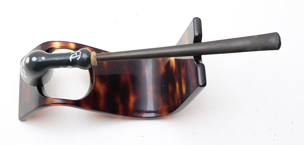 ​Long Black Ceramic Vintage Smoking Pipe - 4