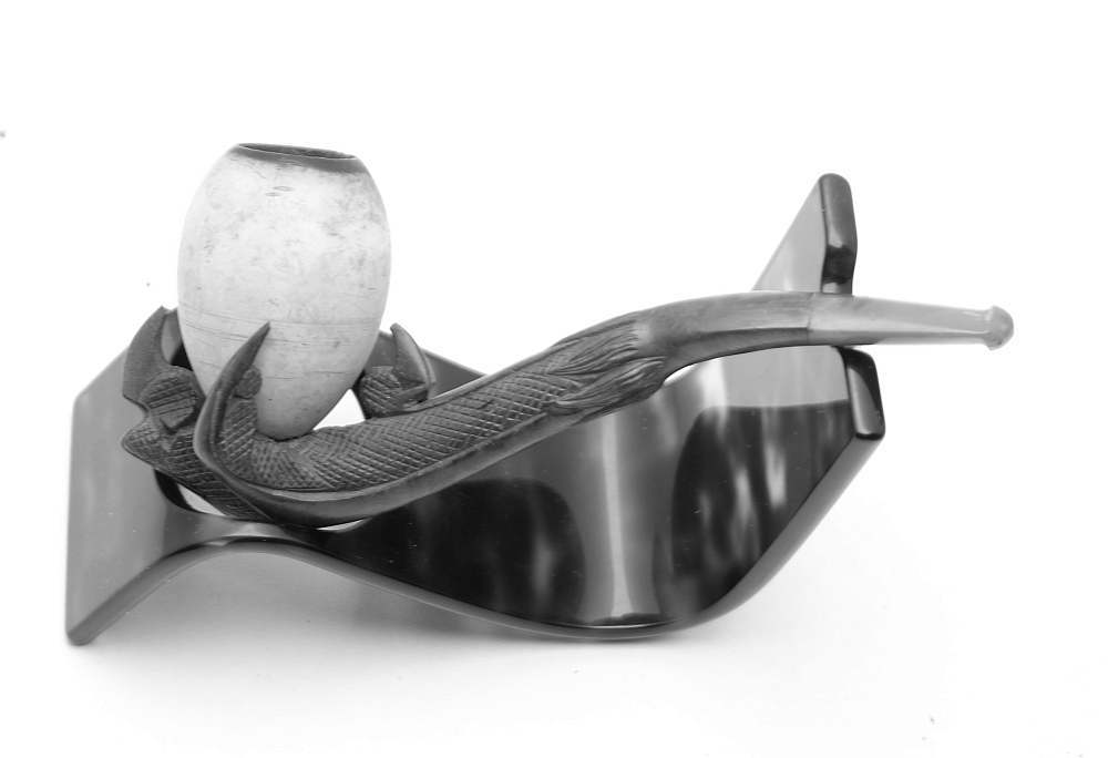 ​Antique Meerschaum Eagle Claw Tobacco Smoking Pipe Amber Stem Rare! - 1