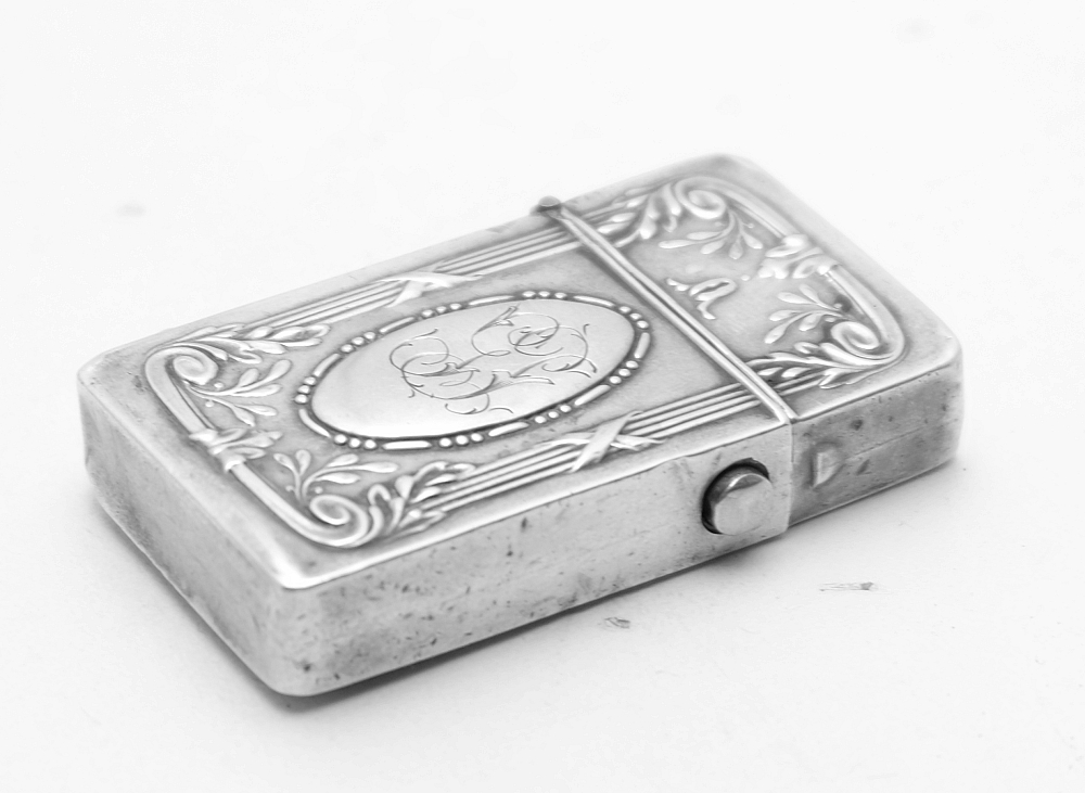 ​Silver 800 Automatic Petrol Lighter Germany 1900-1920S Works good! Rare! - 3