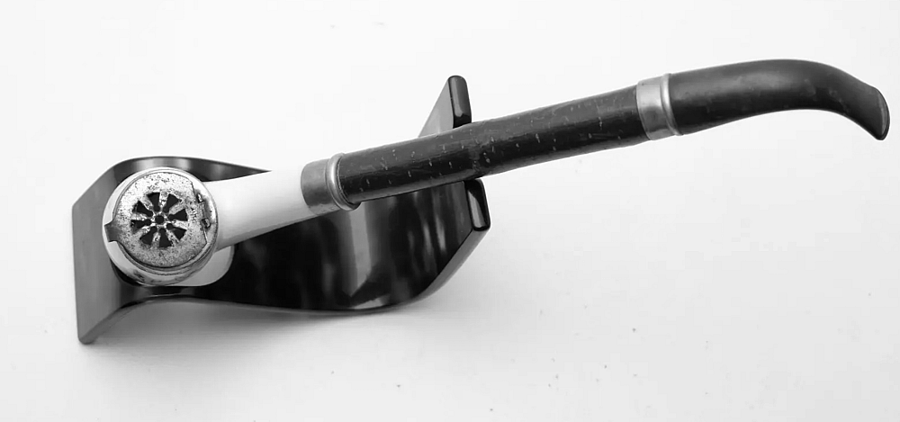 Hunter Nice Vintage Smoking Pipe Porcelaine EP Ring - 3