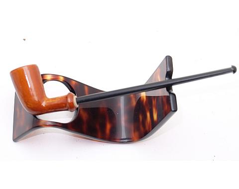 Nice Brown Unsmoked Ceramic French Vintage Tobacco Smoking Pipe