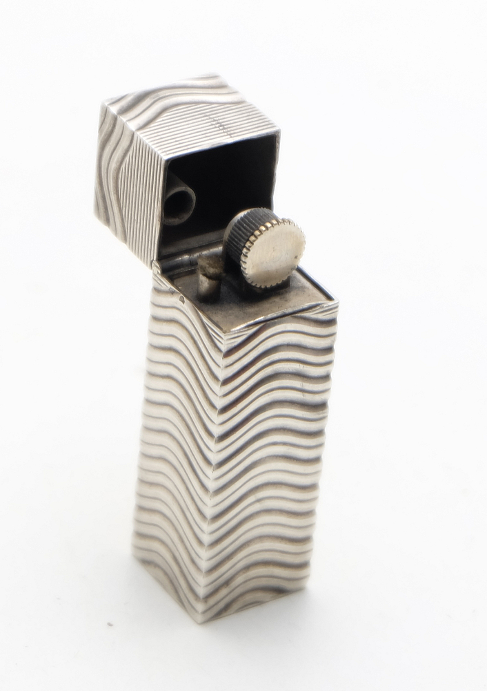 Boucheron Paris Sterling Silver With Stones Petrol Lighter Art Deco RARE! - 4