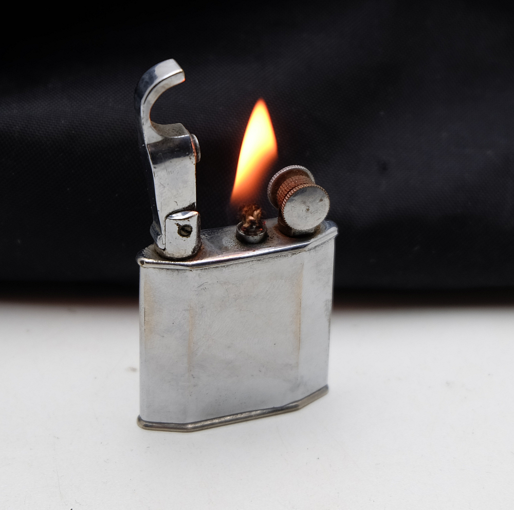 Sina Modele Depose French Vintage Petrol Lighter 1940-1950s Works great! - 1