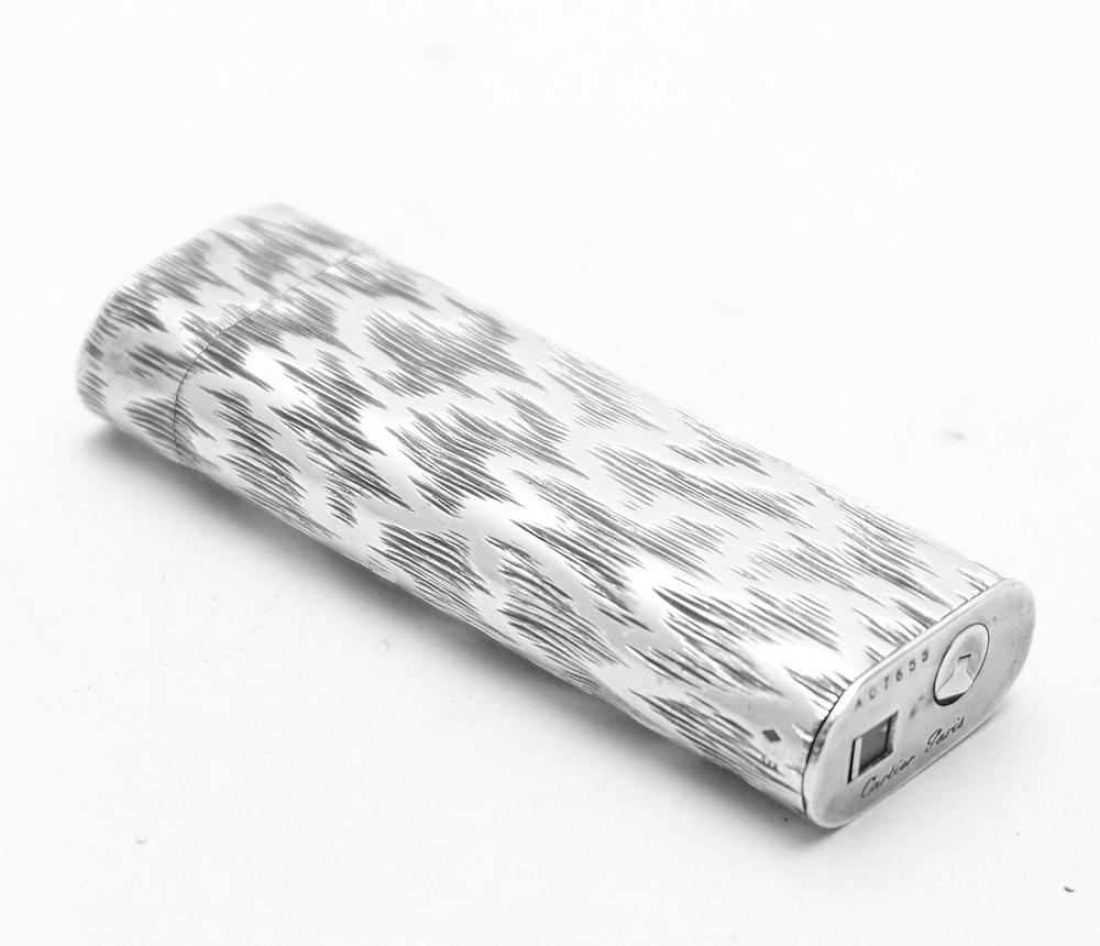 ​Cartier Sterling Silver 925 Vintage Gas Lighter With Box! Works! Fully Serviced! - 5