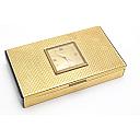 Lancel Cigarette Box With Clock/Alarm Works Good! With small crack un plastic! - 1 small