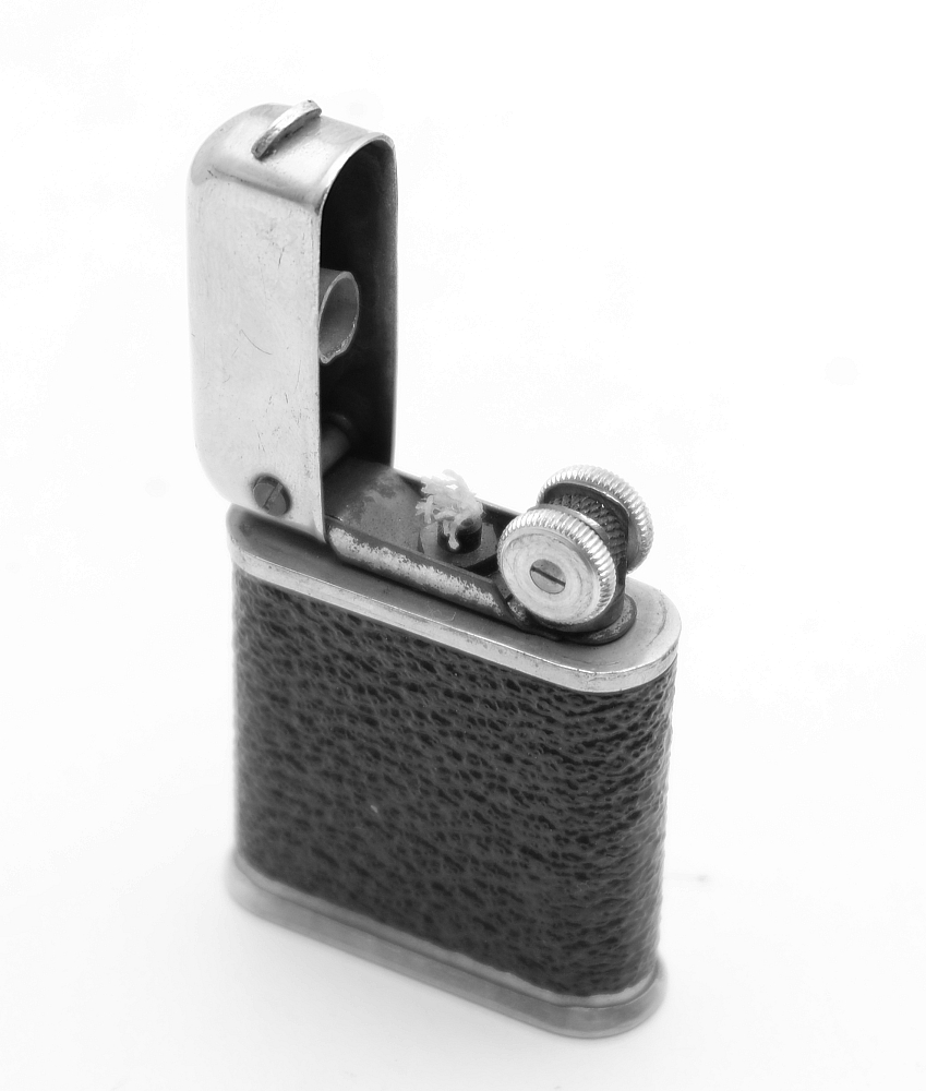 Flamidor Junior Art Deco Vintage Petrol Lighter Works good! - 9