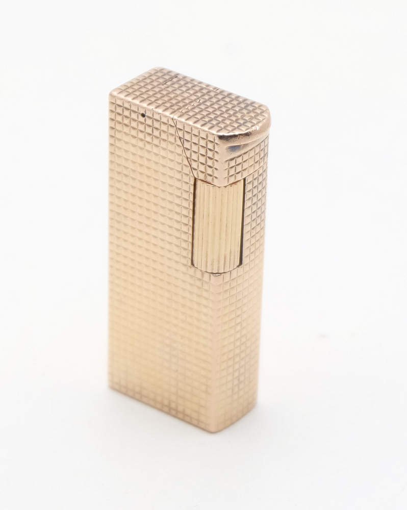 ​Dunhill Aldunil Paris Gas Lighter Solid Silver and Gold Plated Fully serviced! - 2