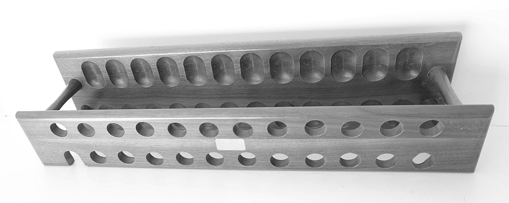 ​Beautiful Wooden Pipe Stand for 24 Big Billiard Pipes Vintage! - 5