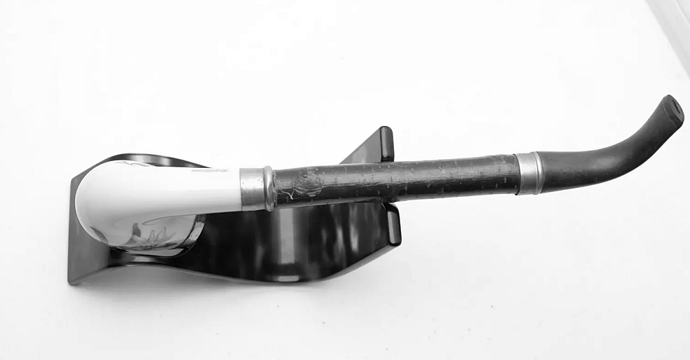 Hunter Nice Vintage Smoking Pipe Porcelaine EP Ring - 4