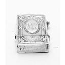 ​Silver 800 Automatic Petrol Lighter Germany 1900-1920S Works good! Rare! - 4 small