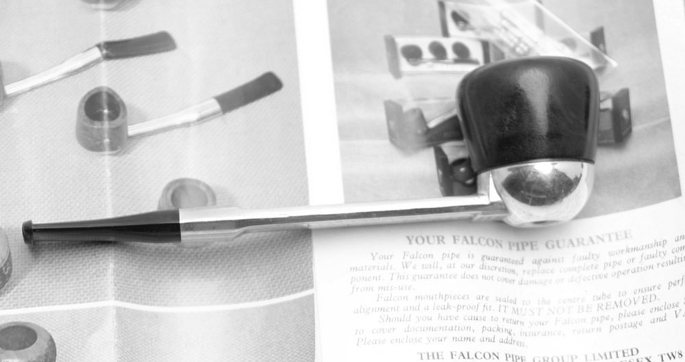 Unsmoked Falcon Made in England Vintage Tobacco Smoking Pipe + two bowls! - 5