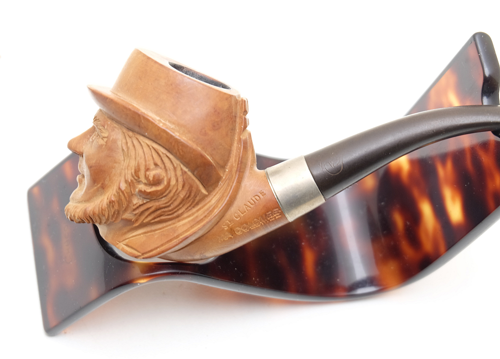 Ma Colombe St.Claude ​Men Head Carved Vintage Smoking Tobacco Pipe - 2