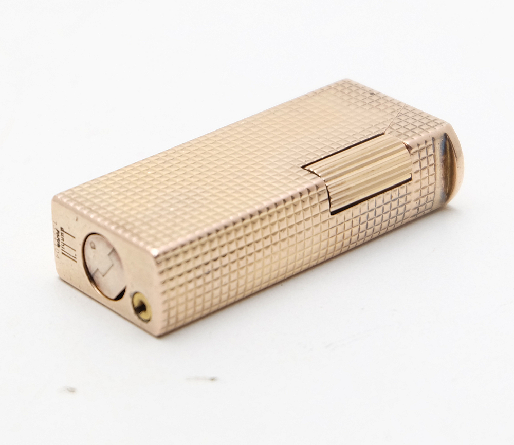 ​Dunhill Aldunil Paris Gas Lighter Solid Silver and Gold Plated Fully serviced! - 3