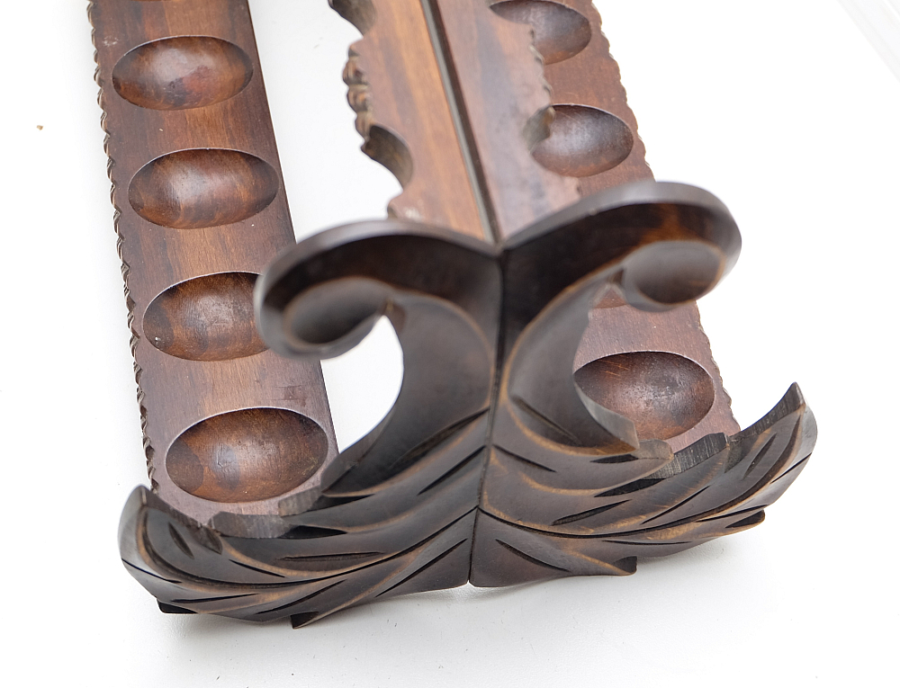 ​Unbranded Beautiful Wooden Pipe Stand for 10 Pipes Vintage! - 5