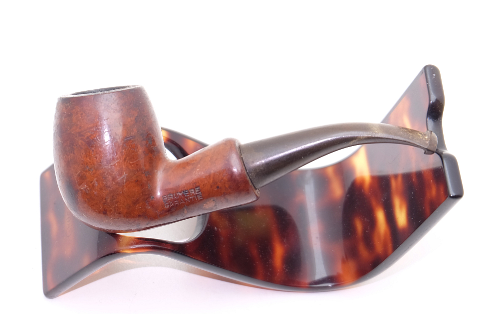 Bruyere Garantie Bent Billiard Smoking Pipe Vintage France - 1