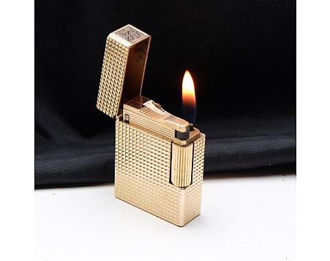 ​Dupont Line 1 Gas Lighter 20mk Gold Plated Works good! Fully Serviced!