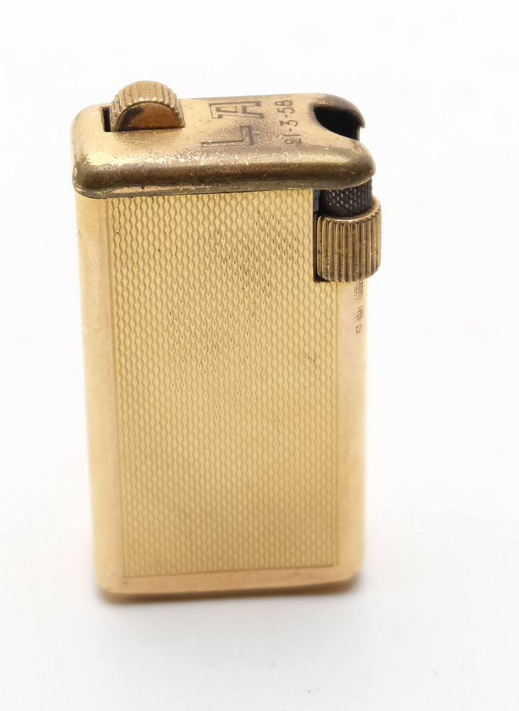 ​Flaminaire Quercia Gold Plated 10mk 1950s Gas Vintage Lighter Works good! - 1