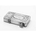​Silver 800 Automatic Petrol Lighter Germany 1900-1920S Works good! Rare! - 2 small