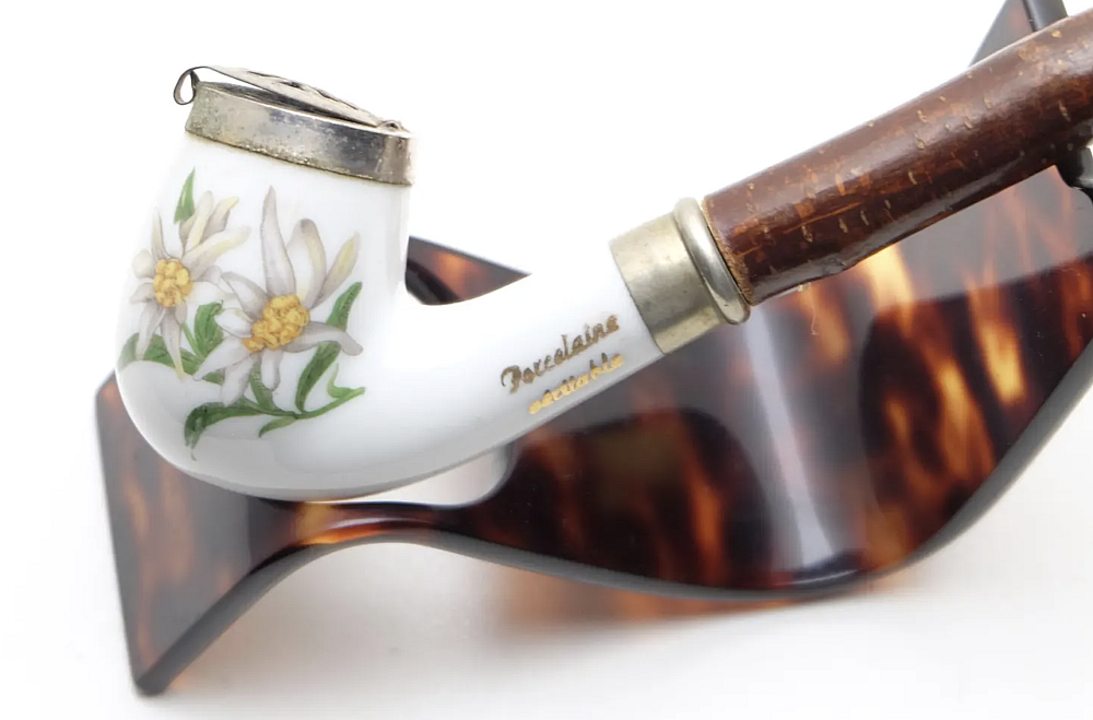 ​Hunter Nice Vintage Smoking Pipe Porcelaine EP Ring - 2