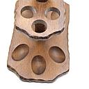 ​Unbranded Beautiful Wooden Pipe Stand for 6 Pipes Vintage! - 3 small
