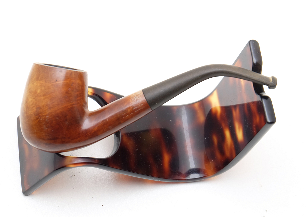 ​Real briar Bent Billiard Smoking Pipe Vintage France - 1